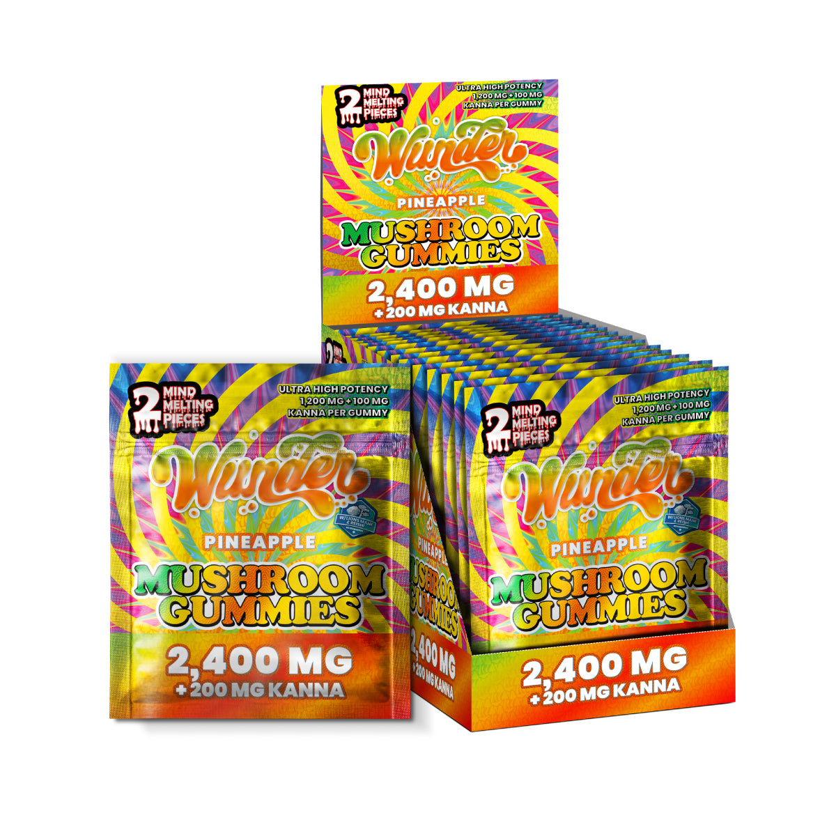 Festival Duos | 30 High Potency Gummies (15 × 2-Pack) | Kanna + Pineapple