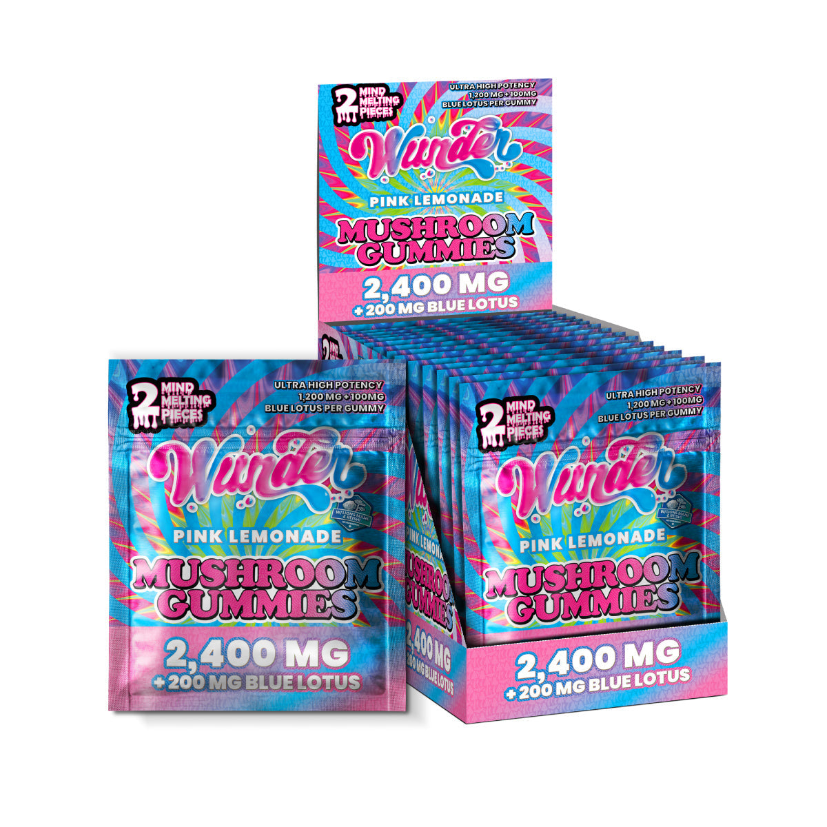 Festival Duos | 30 High Potency Gummies (15 × 2-Pack) | Pink Lemonade