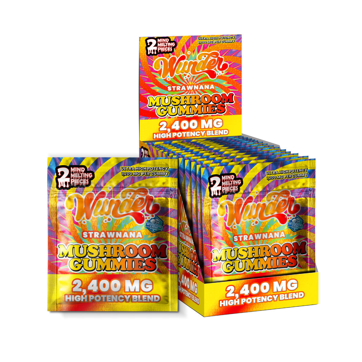 Festival Duos | 30 High Potency Gummies (15 × 2-Pack) | Strawnana