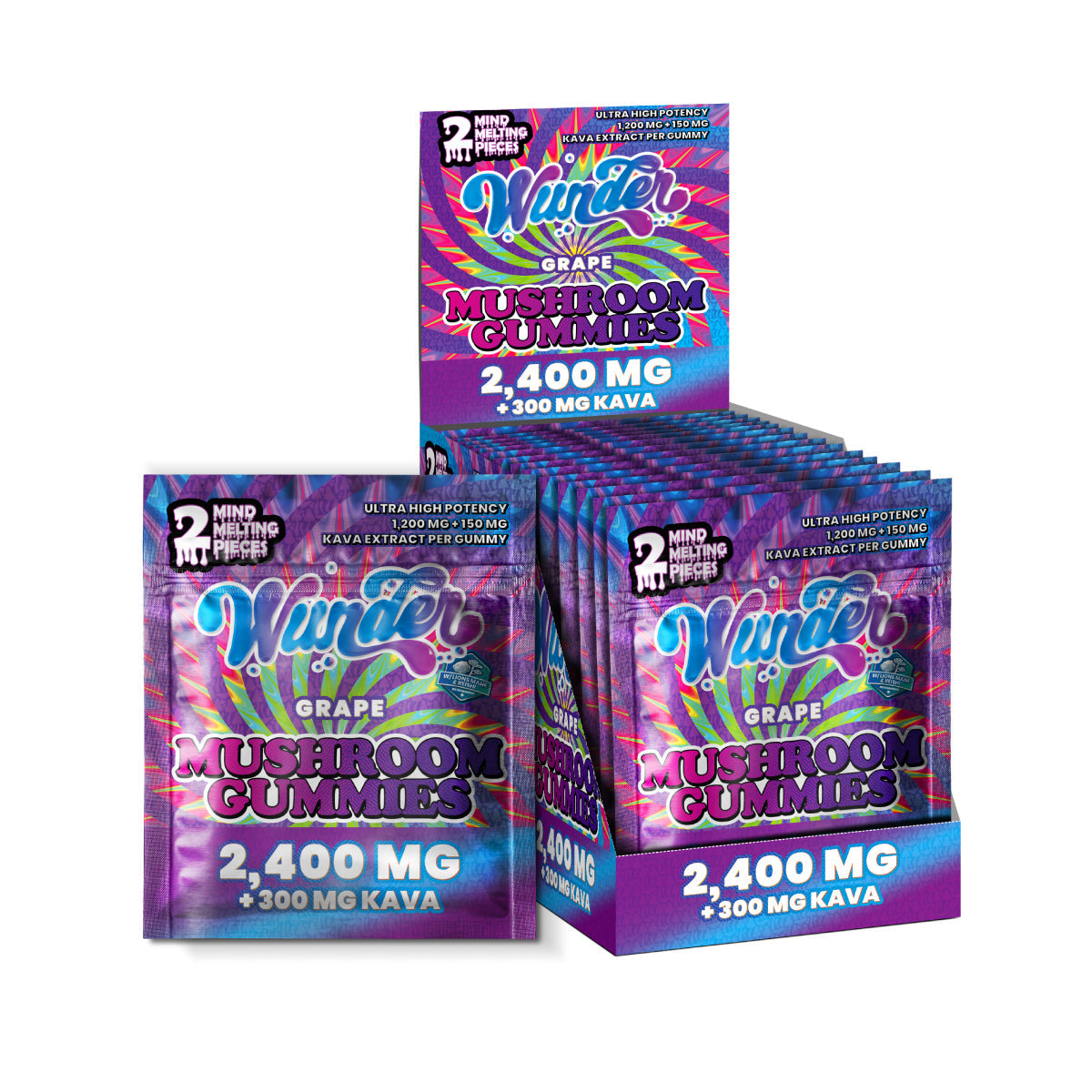 Festival Duos | 30 High Potency Gummies (15 × 2-Pack) | Kava + Grape